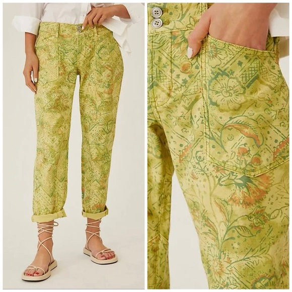 Anthropologie Denim - Anthropologie Pilcro The Wanderer Low Rise Floral Pants Size 30